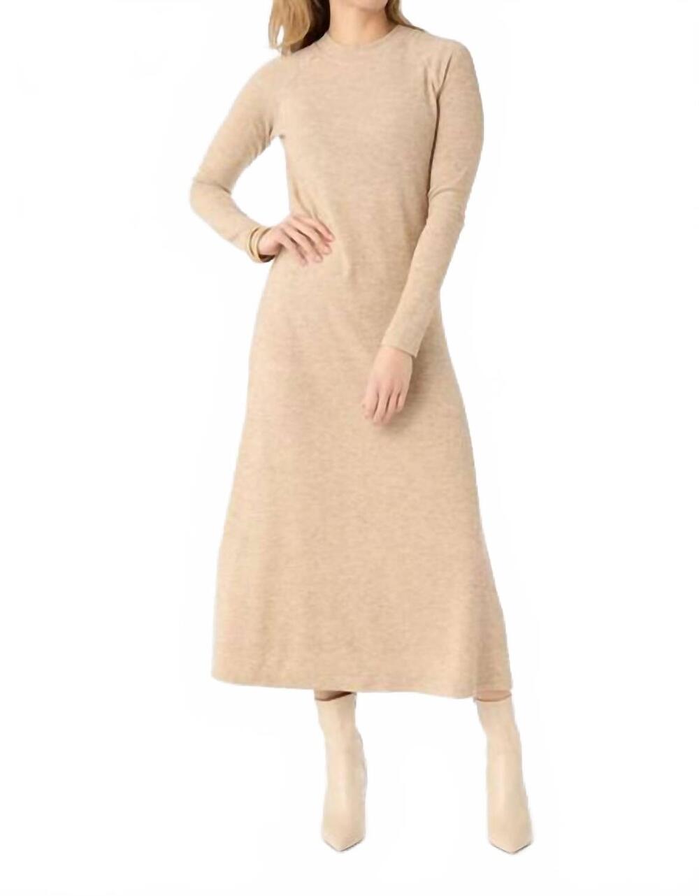 NEW COCO + CARMEN julane knit dress with belt in heather grey